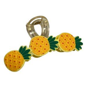 Pineapple Hair Claw Clip Large Long Hair Tropical Fruit Island Summer Yellow